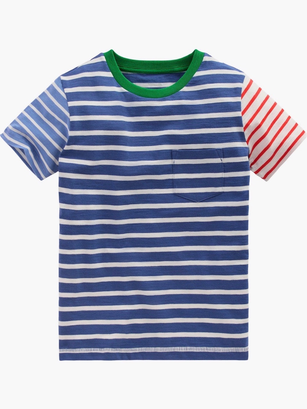 Mini Boden Colorblock Navy Striped Short Sleeve Tshirt 3-4Y